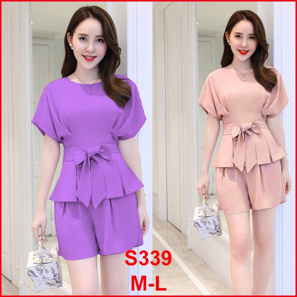 [GIÁ CỰC SỐC] SET ÁO XẾP LY EO CỘT DÂY QUẦN SHORT S339