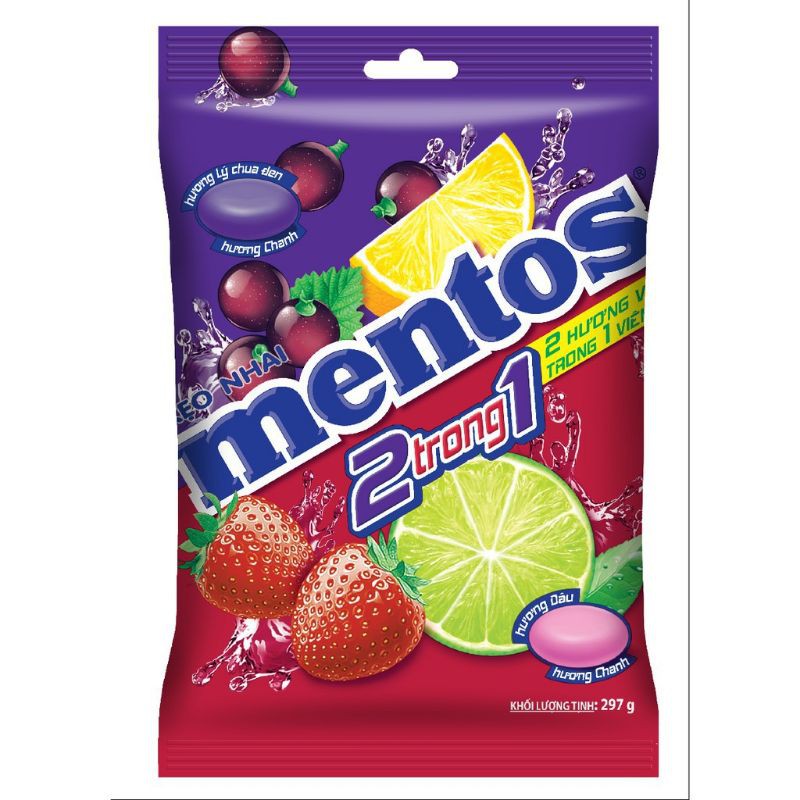 kẹo mentos( 2 trong 1) 297g