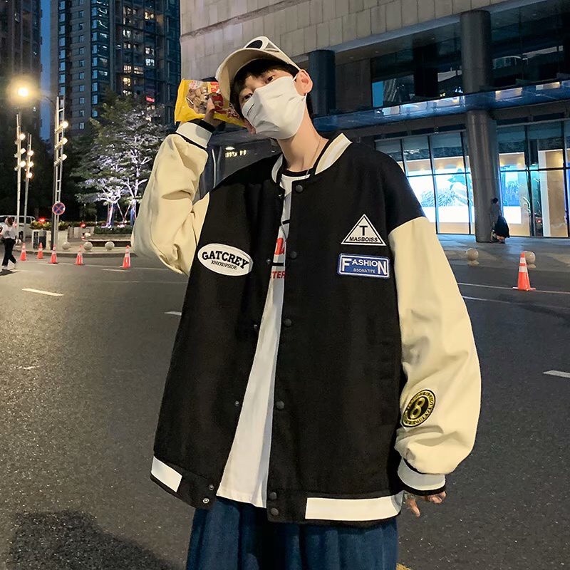 Áo khoác bomber unisex ⚡FREESHIP⚡ Áo bomber bóng chày ulzzang LOGO THÊU Siêu chất