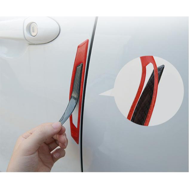 1 Bộ 4 miếng dán phản quang cảnh báo an toàn kiêm chống trầy góc cánh cửa xe
