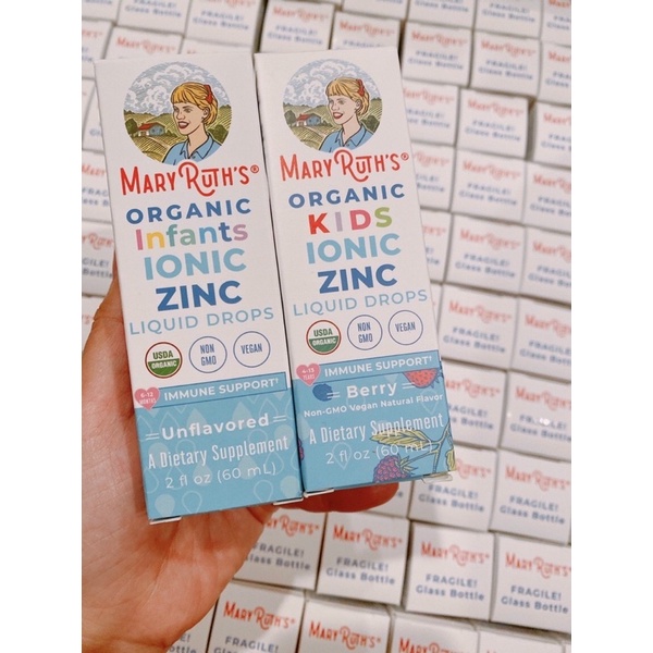 Kẽm lỏng hữu cơ Mary Ruth's Kids Ionic Zinc Liquid Drops, 4-13y