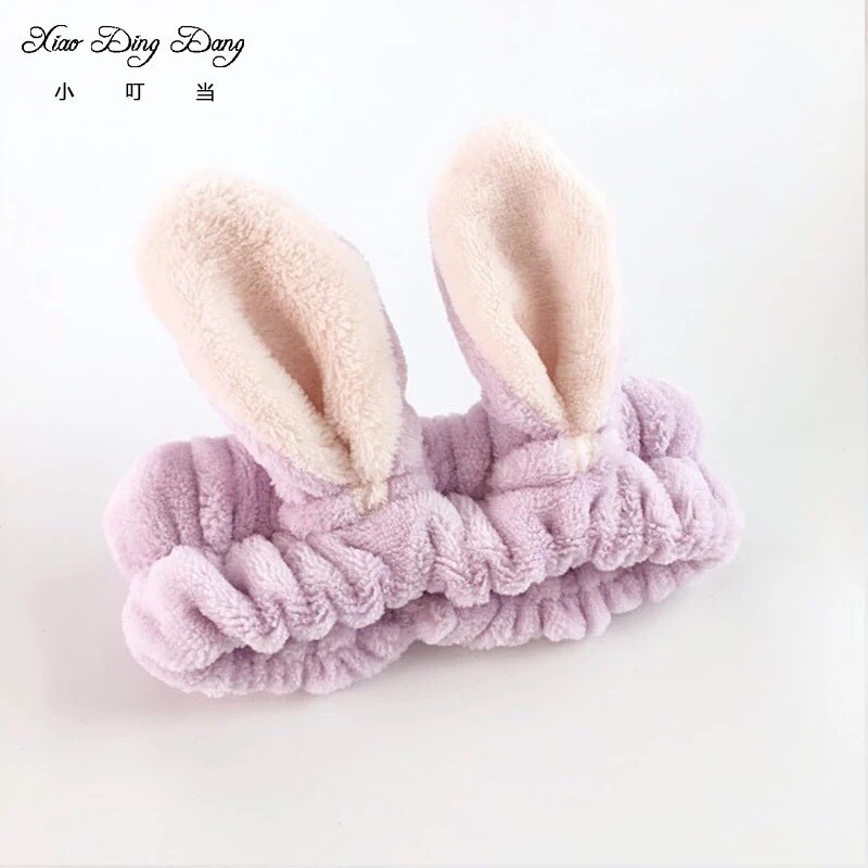 Băng đô rửa mặt cute  Bờm tai thỏ tai mèo 3D trang điểm dễ thương [Giao màu ngẫu nhiên]