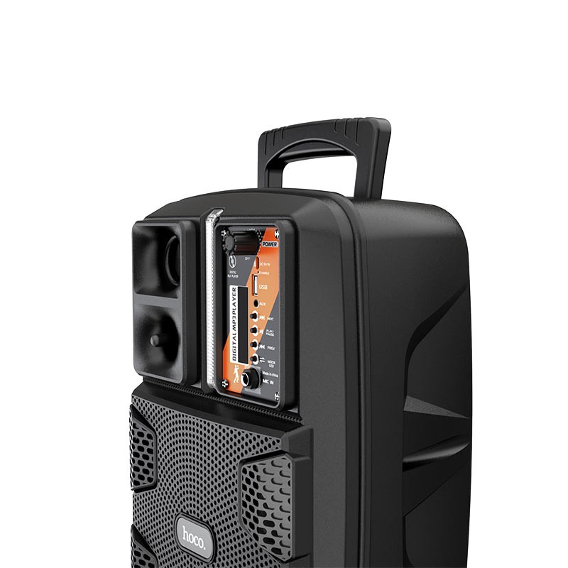 Loa bluetooth kẹo kéo mini V5.0 karaoke Hoco BS37 đèn led + Kèm 1 micro có dây XỊN BỀN ĐẸP DU LỊCH CHẾ ĐỘ FM USB AUX TWS