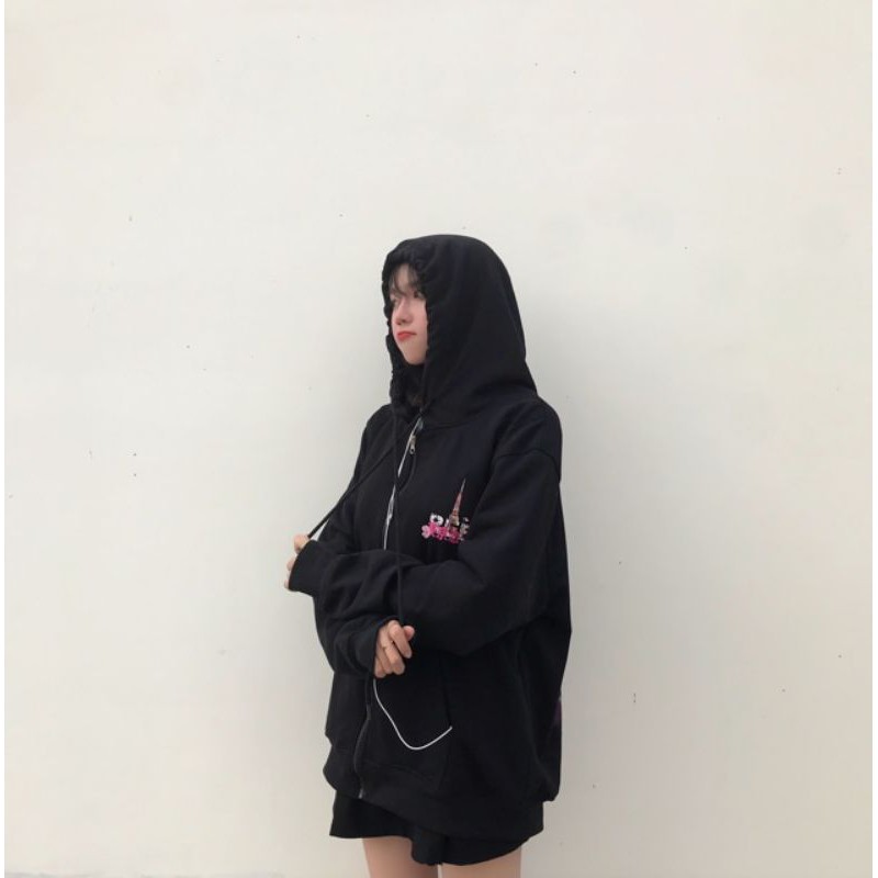 Áo Hoodie Khoác Nỉ Ngoại Zip TOKYO LOVE Form Rộng Unisex Size L, XL