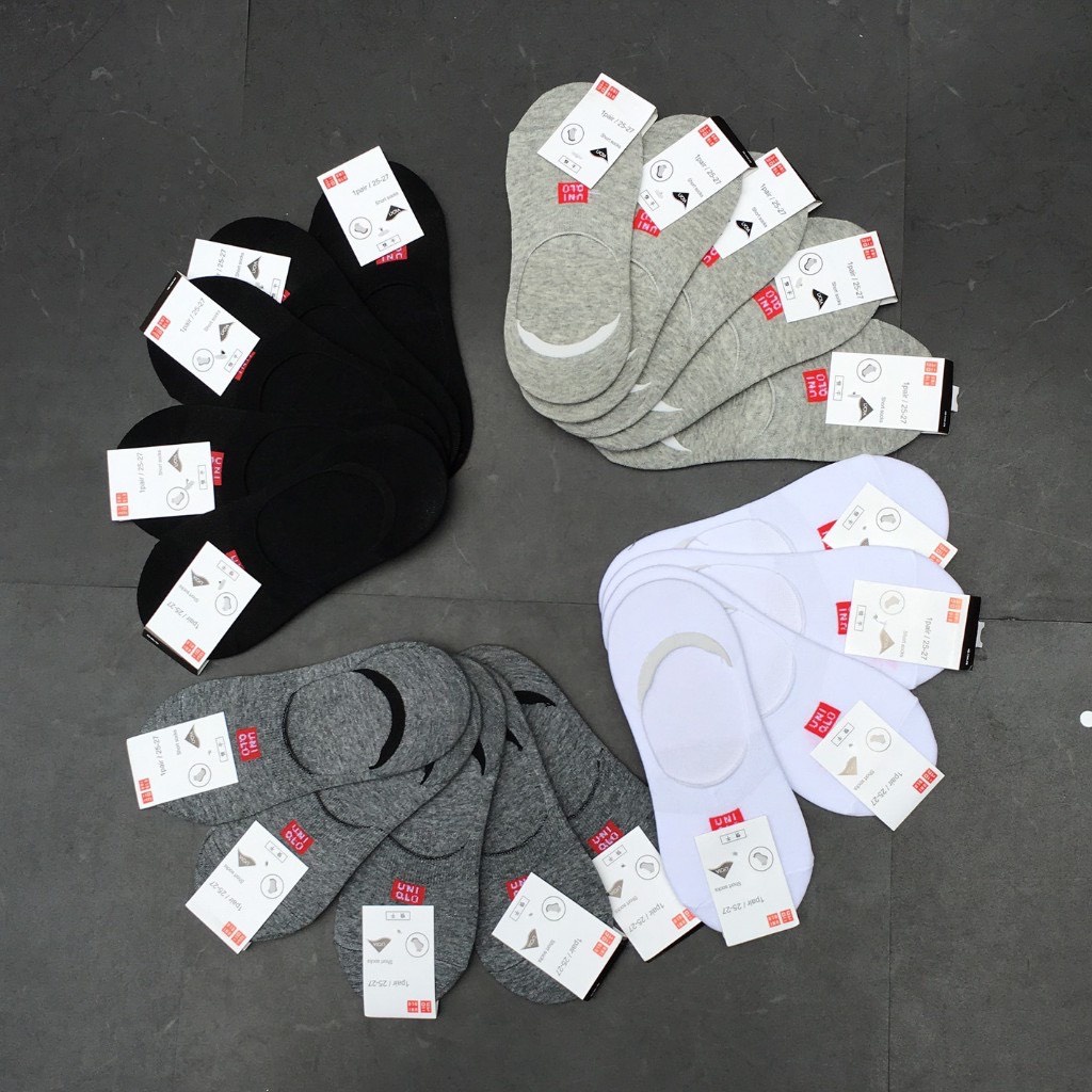 TẤT NAM UNI COMBO 5 ĐÔI TẤT HÀI COTTON - mắt cá chân kháng khuẩn khử mùi thoáng khí