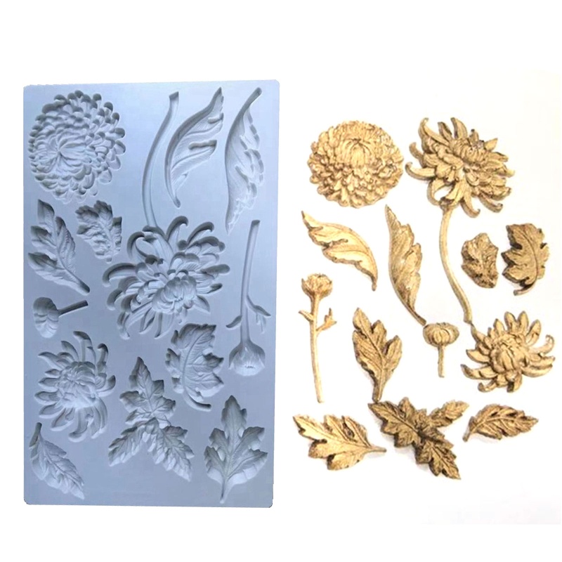 Khuôn Silicone Tạo Hình Hoa Cúc Làm Xà Phòng DIY