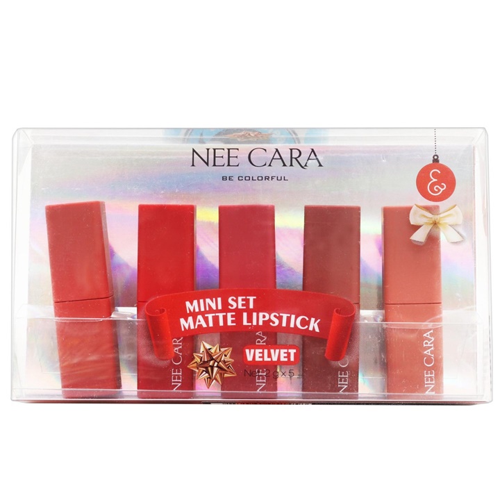 Bộ 5 Son Môi Nee Cara Mini Set Matte Lipstick Velvet Thái Lan – HUKB575 [Lẻ-Sỉ]
