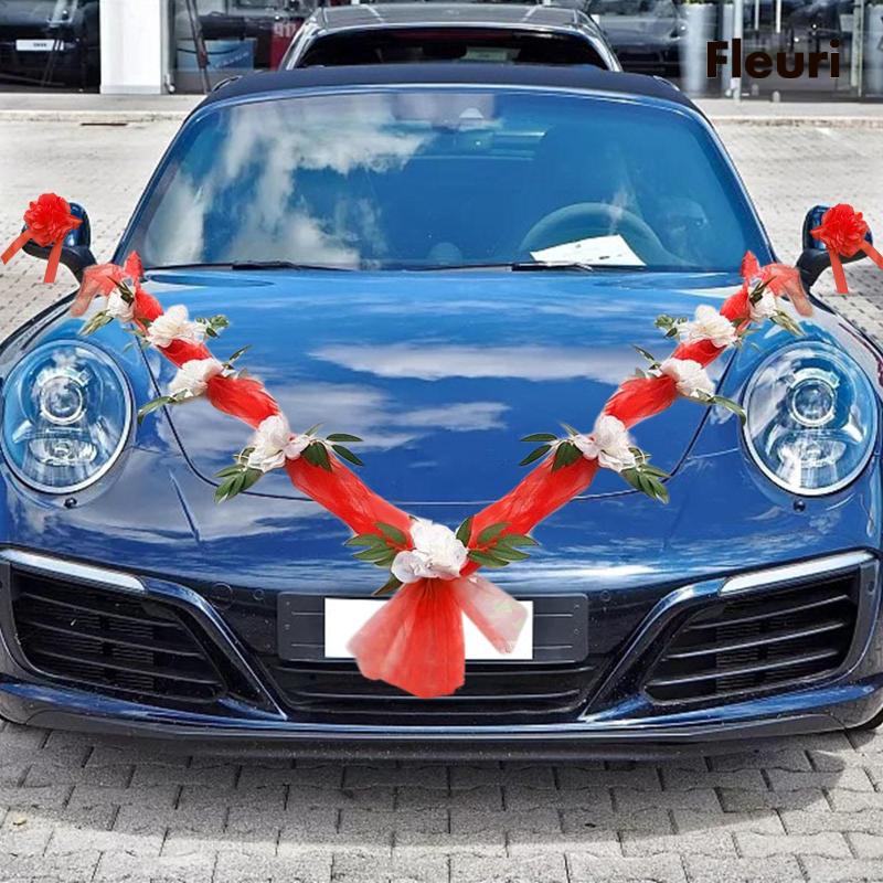 Hoa Giả Trang Trí Xe Hơi Đám Cưới