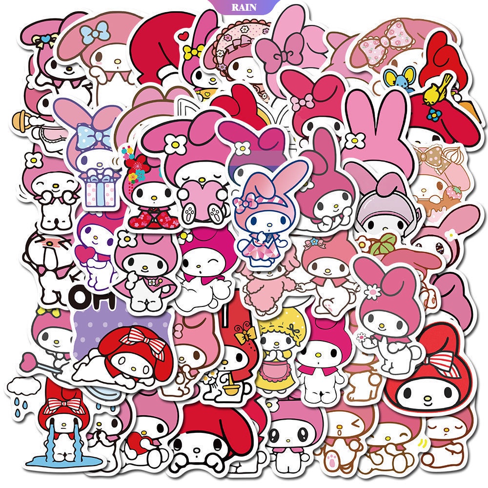 DISNEY Set 50/65 Nhãn Dán Hoạt Hình Cinnamoroll Kuromi Chống Nước Trang Trí Điện Thoại/Laptop/Xe Máy