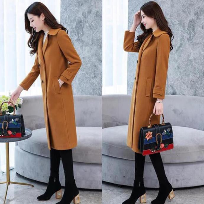 Áo Khoác Dạ Dài 4 Nút Kèm Đai , Áo Dạ Dáng Dài Túi Xéo 2 Lớp Dày Dặn Hàng Quảng Châu Cao Cấp. | BigBuy360 - bigbuy360.vn