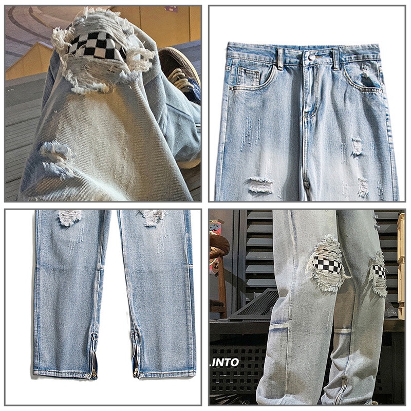 Quần jean nam AOKANG thiết kế ống rộng dài thời trang dành cho nam