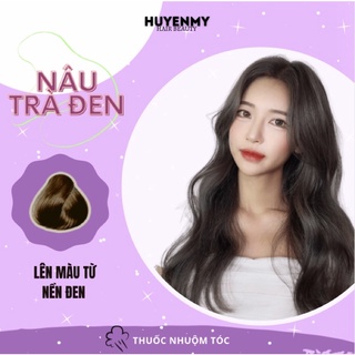 Thuốc Nhuộm Tóc NÂU TRÀ ĐEN tặng kèm găng tay,trùm tai ni lông tiện lợi