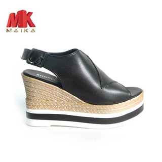 Giày đế xuồng nữ Hàn Quốc cao 10 phân S1075 (Đen) MK MAIKA