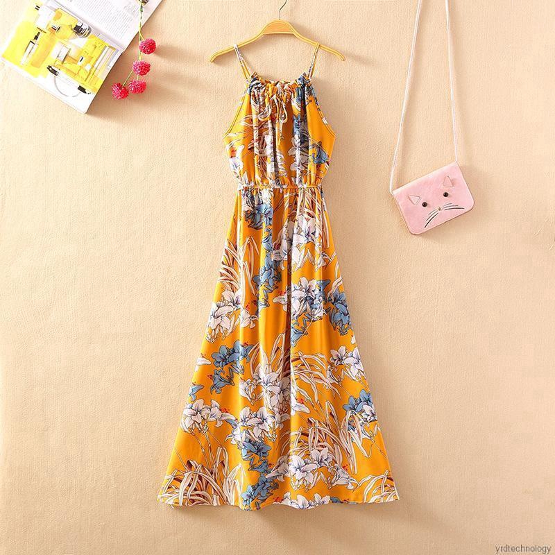 Đầm Maxi Sát Nách Hoạ Tiết Hoa Thời Trang Đi Biển Cho Nữ | BigBuy360 - bigbuy360.vn