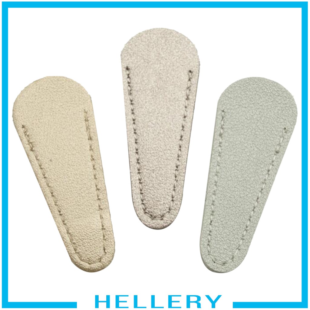 [HELLERY] 3Pc Embroidery Scissors Sheath Leather Sewing Shears Cover Protector Collect Bag