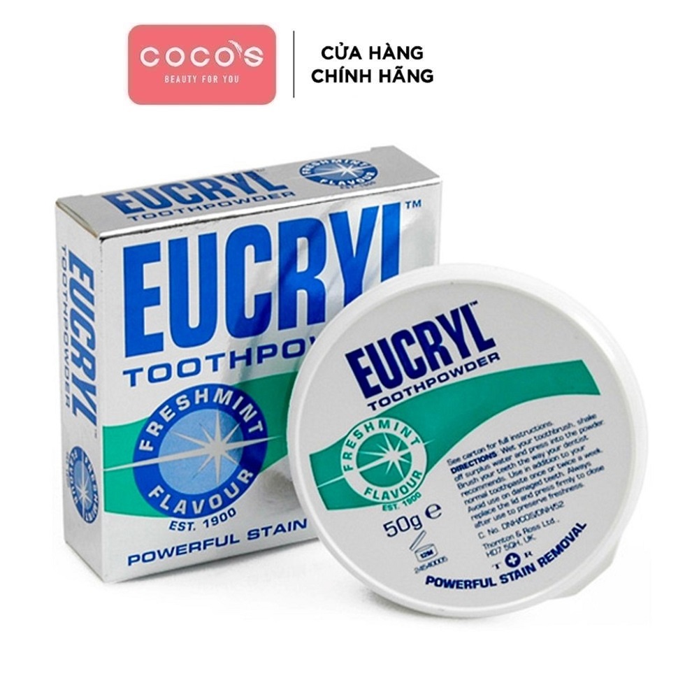 Bột Tẩy Trắng Răng Eucryl Powerful Stain Removal Toothpowder 50g