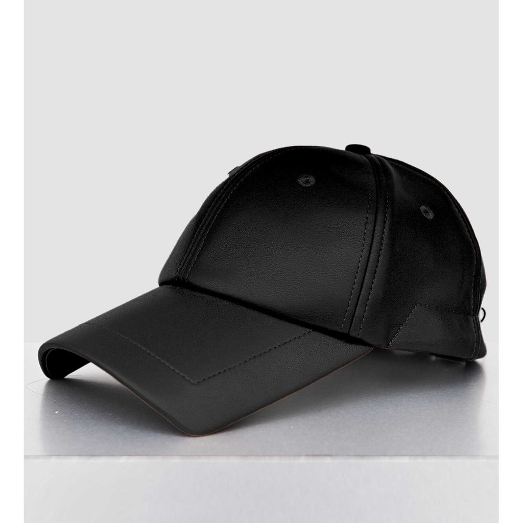 Mũ lưỡi trai vuông có dây rút Square Leather Curve Cap