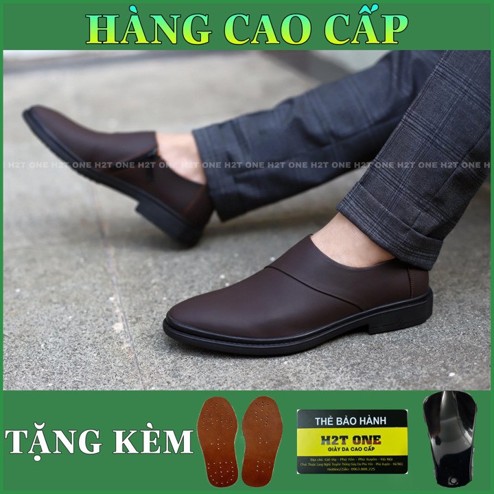 Giày lười nam đẹp chất da bò cao cấp - thiết kế mới nhất tại H2T ONE - phong cách trẻ trung HT556