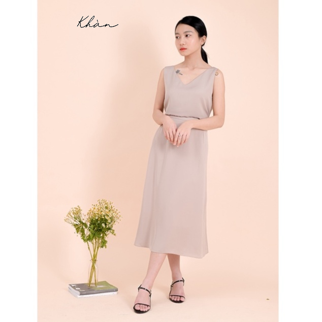 Set áo chồm vai - chân váy lụa nữ kiểu KHÀN không nhăn phong cách công sở cao cấp