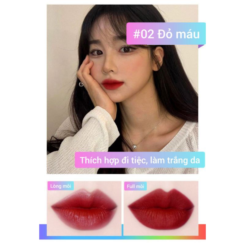 Set Son Kem Nhung Lì ⚡FREESHIP⚡ 5 màu 💄 Hãng NUDE Siêu Hot Nội Địa Siêu Mịn Mượt Và Không Khô Môi | BigBuy360 - bigbuy360.vn