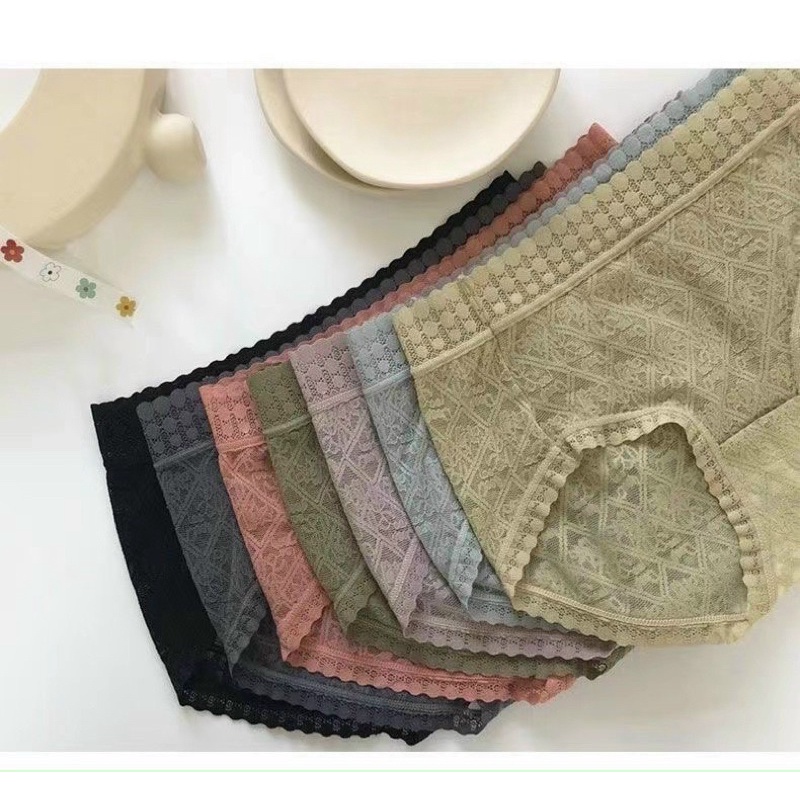 Hộp 5 quần lót ren công chúa vải cotton siêu mềm 1200