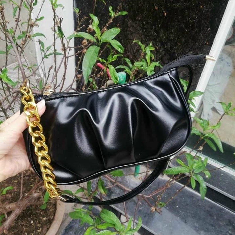 TÚI KẸP NÁCH DA MỀM SIÊU HOT - TÚI KẸP NÁCH CHẾP LY PHONG CÁCH HÀN QUỐC TRƠN