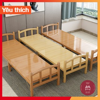 Giường tre gấp, giường xếp size  80*195cm, vân tre 3 lớp bền bỉ, cao cấp.