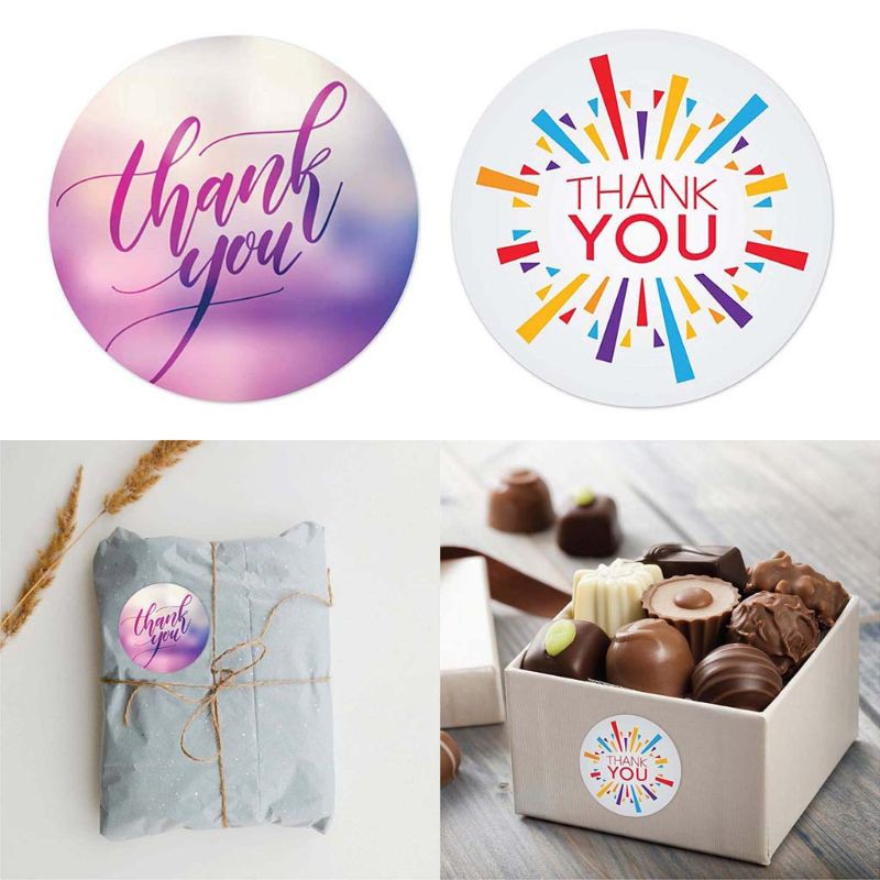 Cuộn 500 Miếng Dán Chữ Thank You Trang Trí Đa Năng