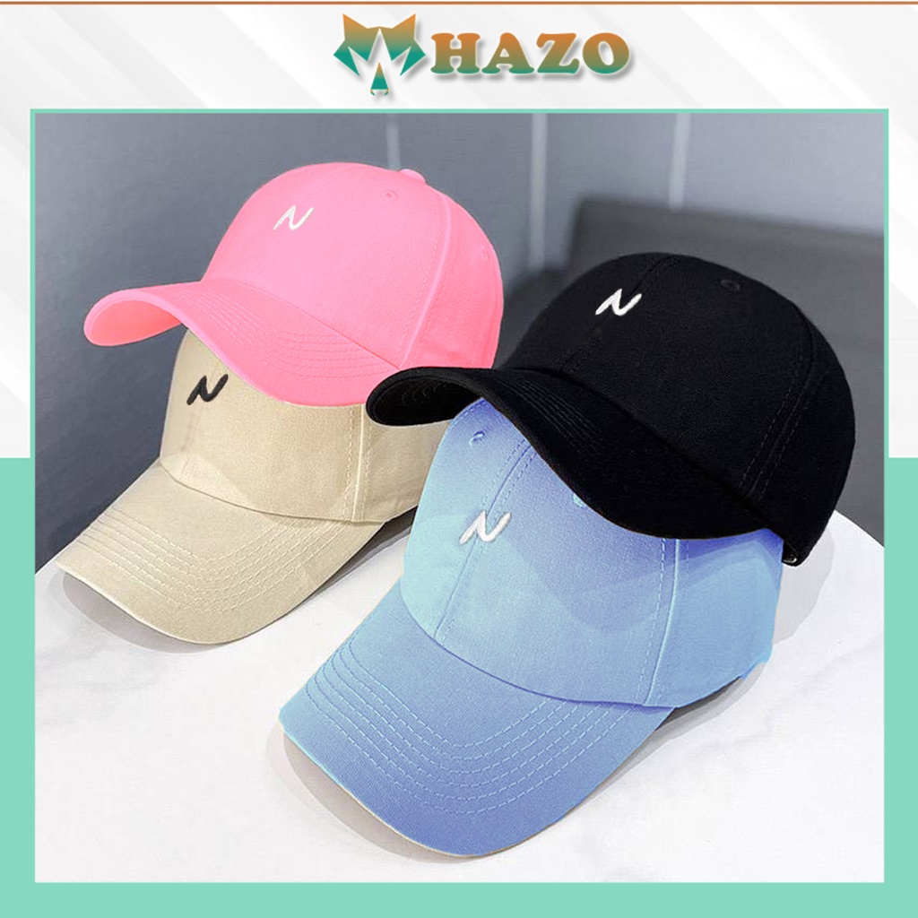 Mũ Lưỡi Trai Nón Kết Nhung Cao Cấp Thêu Chữ N Fashion 397 Phong Cách Ulzzang Form Unisex Nam Nữ - Hazo