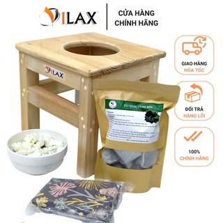 Ghế xông hơi bà đẻ xông vùng kín gỗ thông cao cấp và váy xông vùng kín