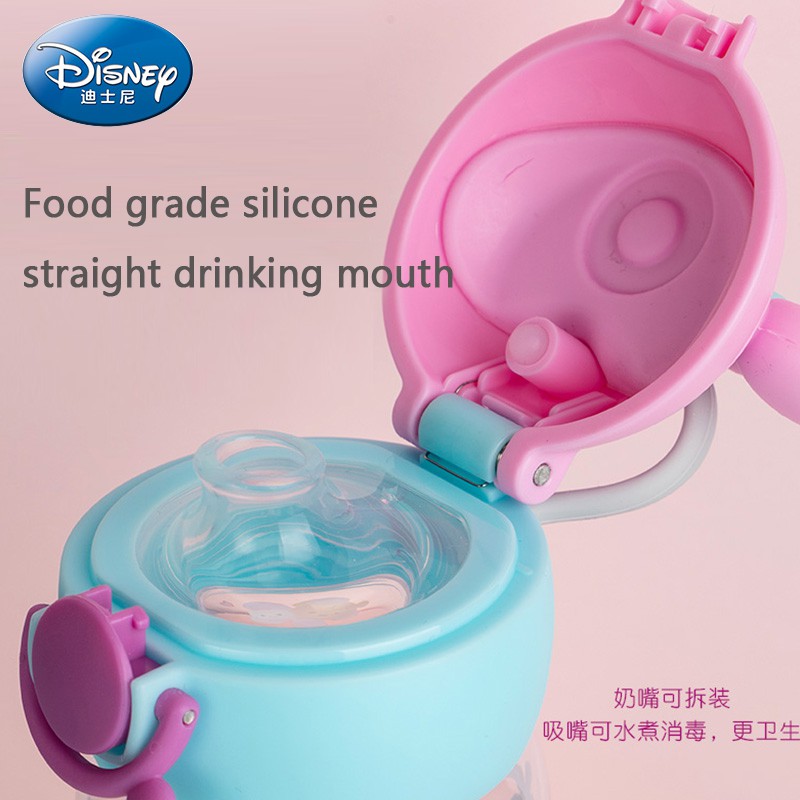 Bình Nước Thể Thao 400ml Không BPA Bằng Silicone In Hình Elsa Cho Trẻ Em