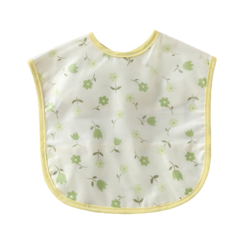 Yếm Ăn Cotton Mềm Mại Chống Thấm Nước In Họa Tiết Xinh Xắn Cho Bé Sơ Sinh