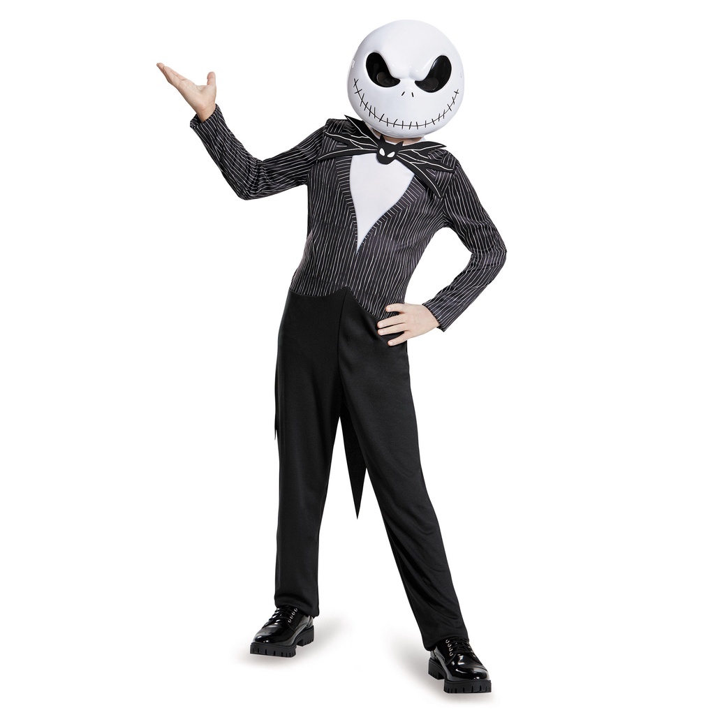 HM1077 Trang Phục Áo Liền Quần Hóa Trang Nhân Vật JACK SKELLINGTON Cho Bé Trai Kèm Mặt Nạ