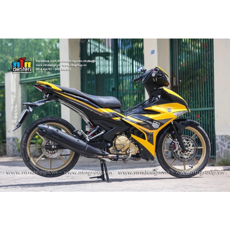 Dàn áo Exciter 150 vàng đen tem Y15zr mẫu tem 2022