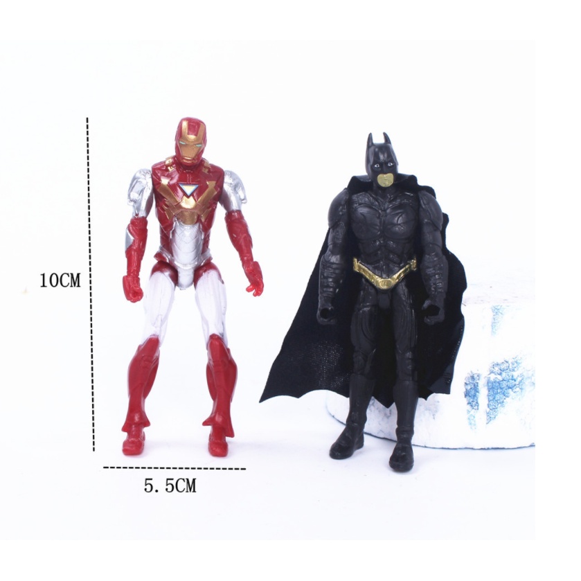 Set 6 Mô Hình Nhân Vật Siêu Anh Hùng Avengers Trang Trí