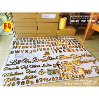 Bộ chữ F4 : dùng trong bảng tên dâu rể