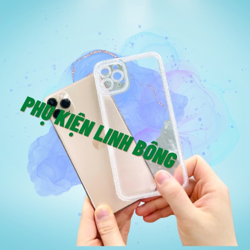 Ốp lưng trong viền kim cương bảo vệ camera cho 7/8 plus, x, xsmax, 11, 11promax, 12 promax, 13promax