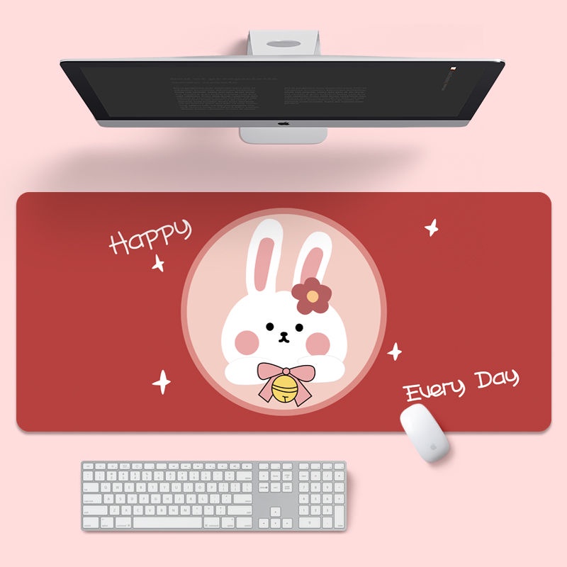Tấm Lót Chuột Chống Trượt Cỡ Lớn In Họa Tiết Dễ Thương Trang Trí Bàn Phím/Văn Phòng