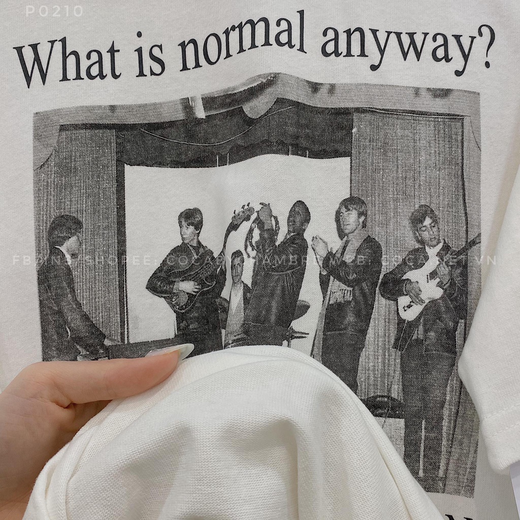 [P0210] Áo thun áo phông cotton form rộng unisex nam nữ in hình ban nhạc WHAT IS? vải cotton dày (có sẵn/Ảnh thật)