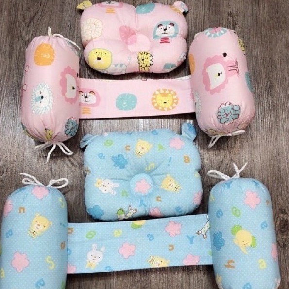 Gối chặn cho bé bằng vải cotton in nhiều hình cute Bunakids PN15