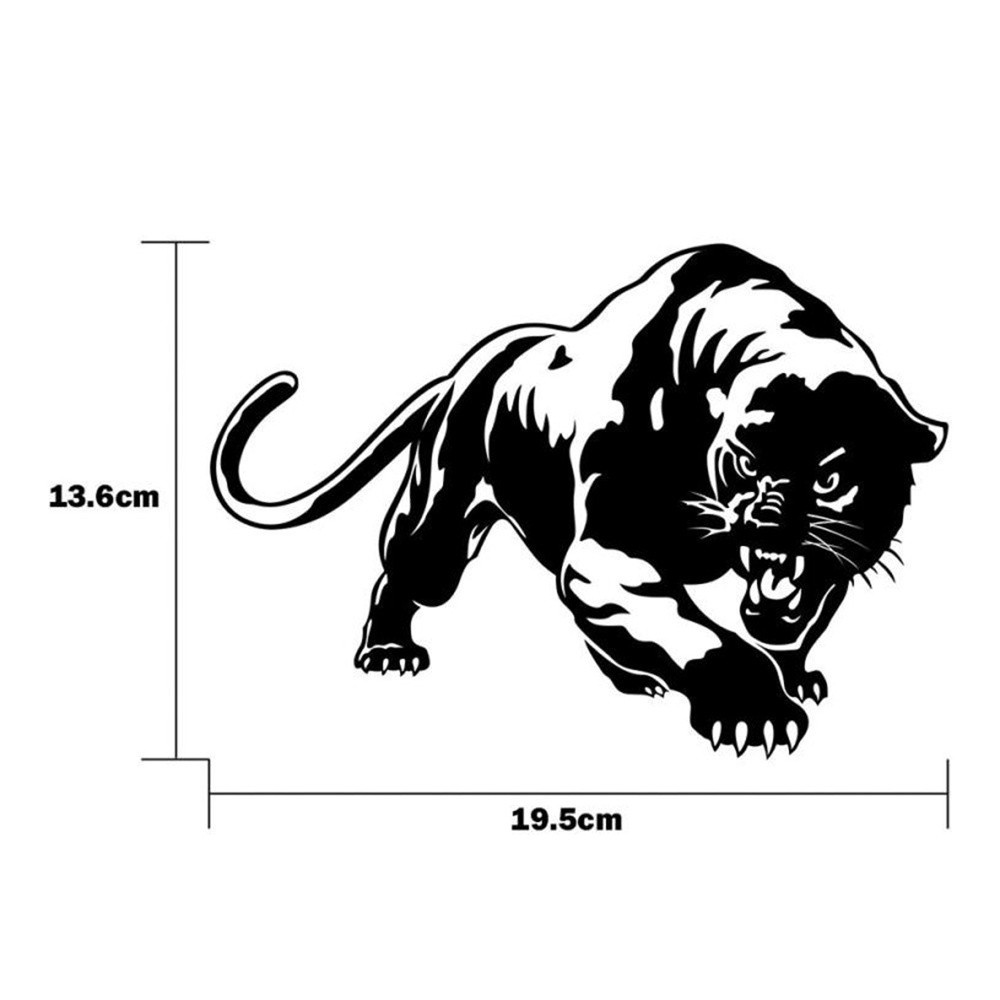 VANES1 Vinyl Auto Decoration Panther Decals Car Stickers Motorcycle Wild Self-adhesive 19.5*13.6CM Exterior Decor/Multicolor