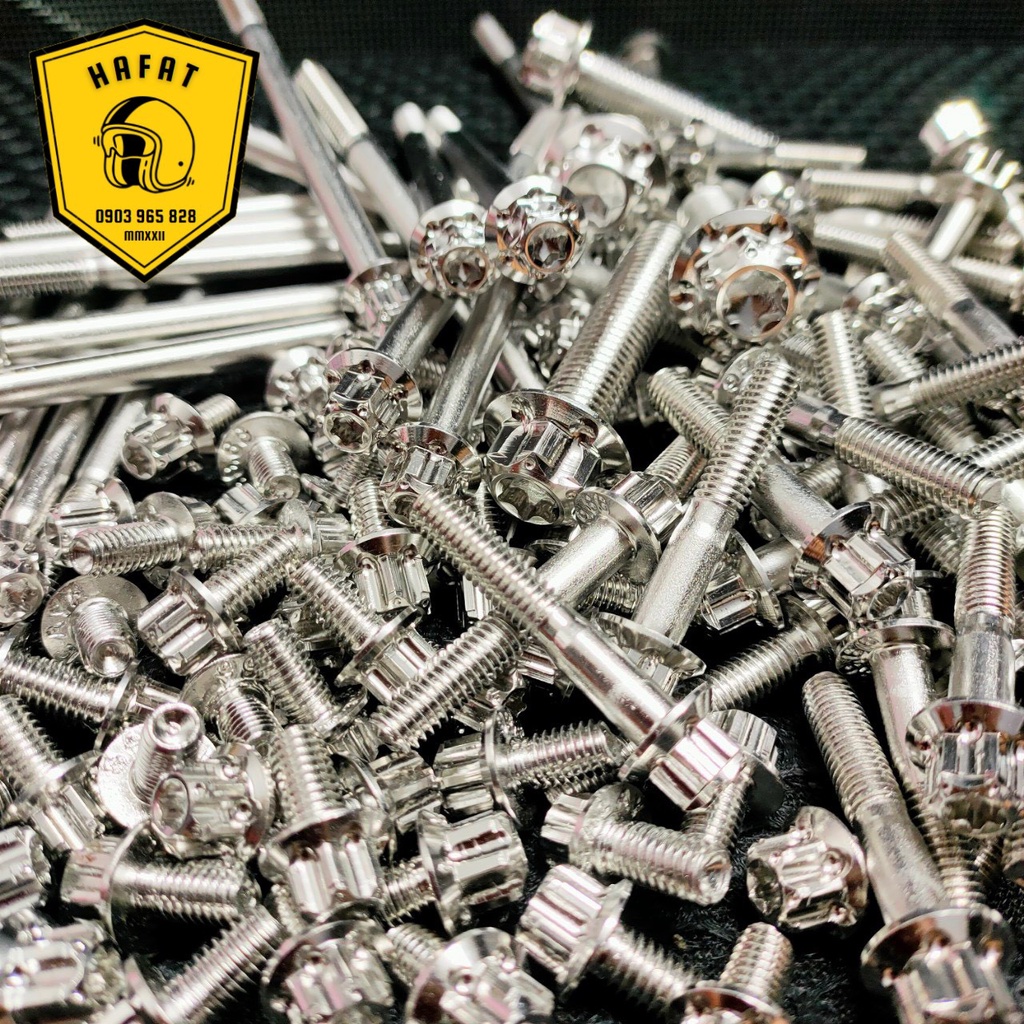 Ốc Salaya Chuẩn Inox304 Siêu Sáng Bóng - 6Li, 8Li, 10Li Chiều Dài Đầy Đủ Các Size