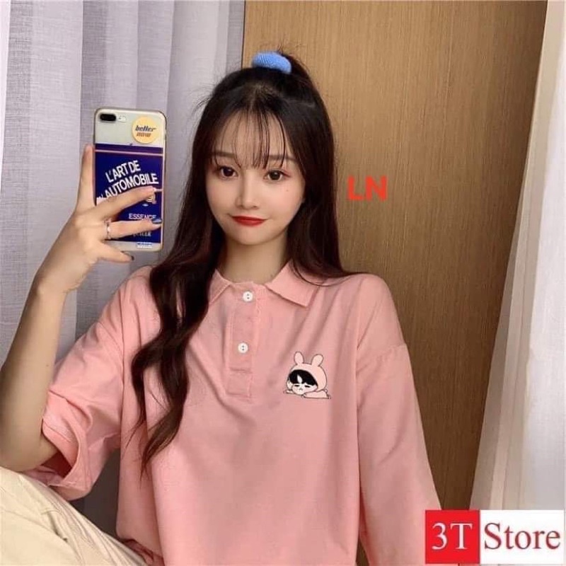 Áo polo em bé hồng TC6