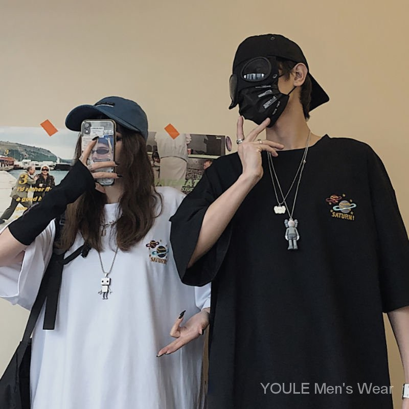 Áo thun ngắn tay dáng rộng in hình Zorb phong cách Hàn Quốc retro dành cho cặp đôi | BigBuy360 - bigbuy360.vn