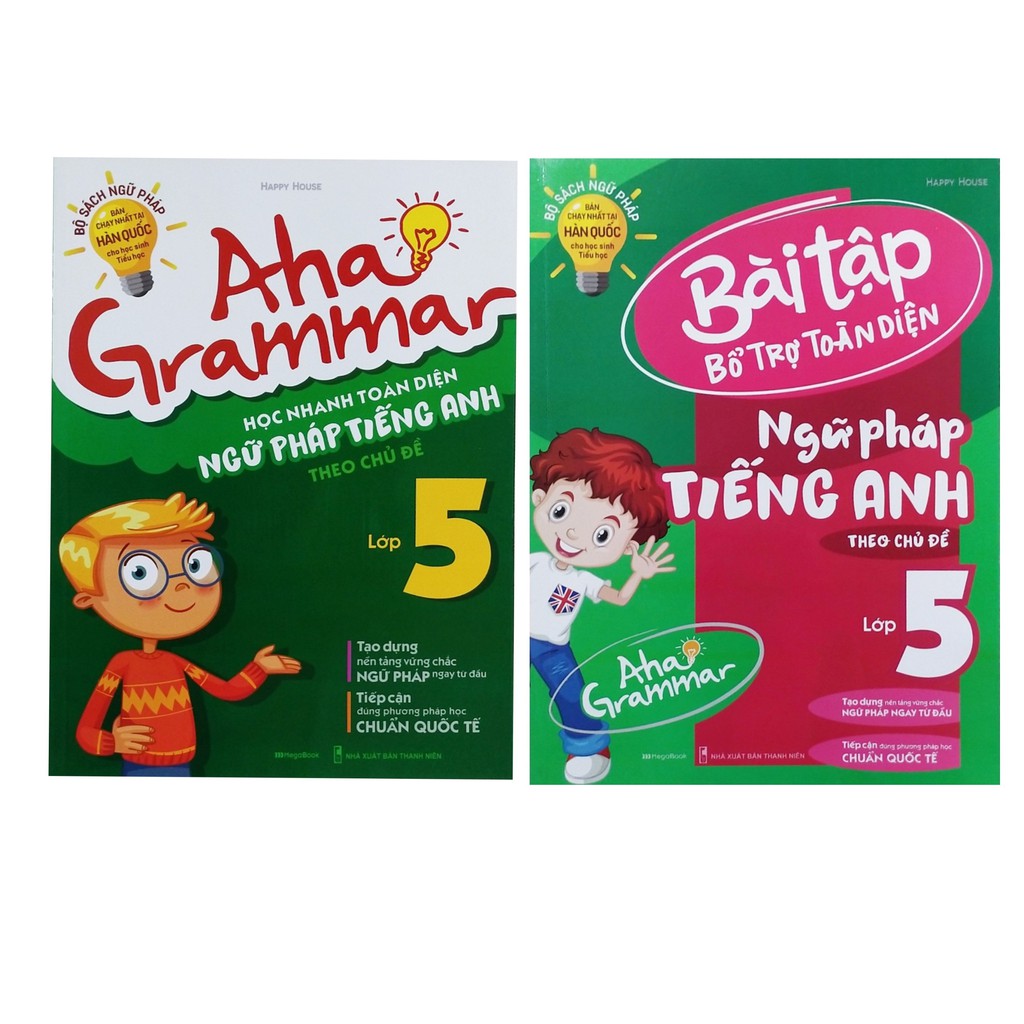 Sách - Aha grammar học nhanh toàn diện ngữ pháp tiếng anh theo chủ đề lớp 5