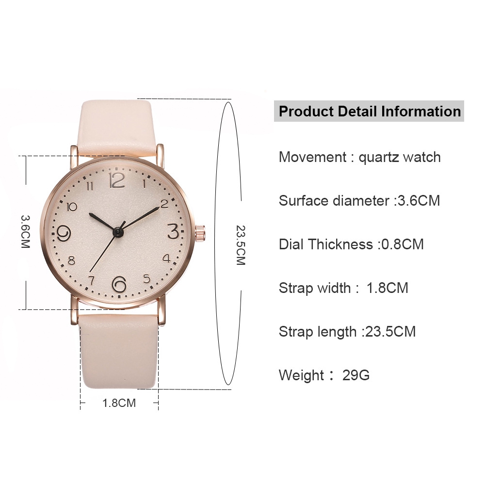 Đồng hồ quartz LWCC KH023 dây da thời trang thanh lịch