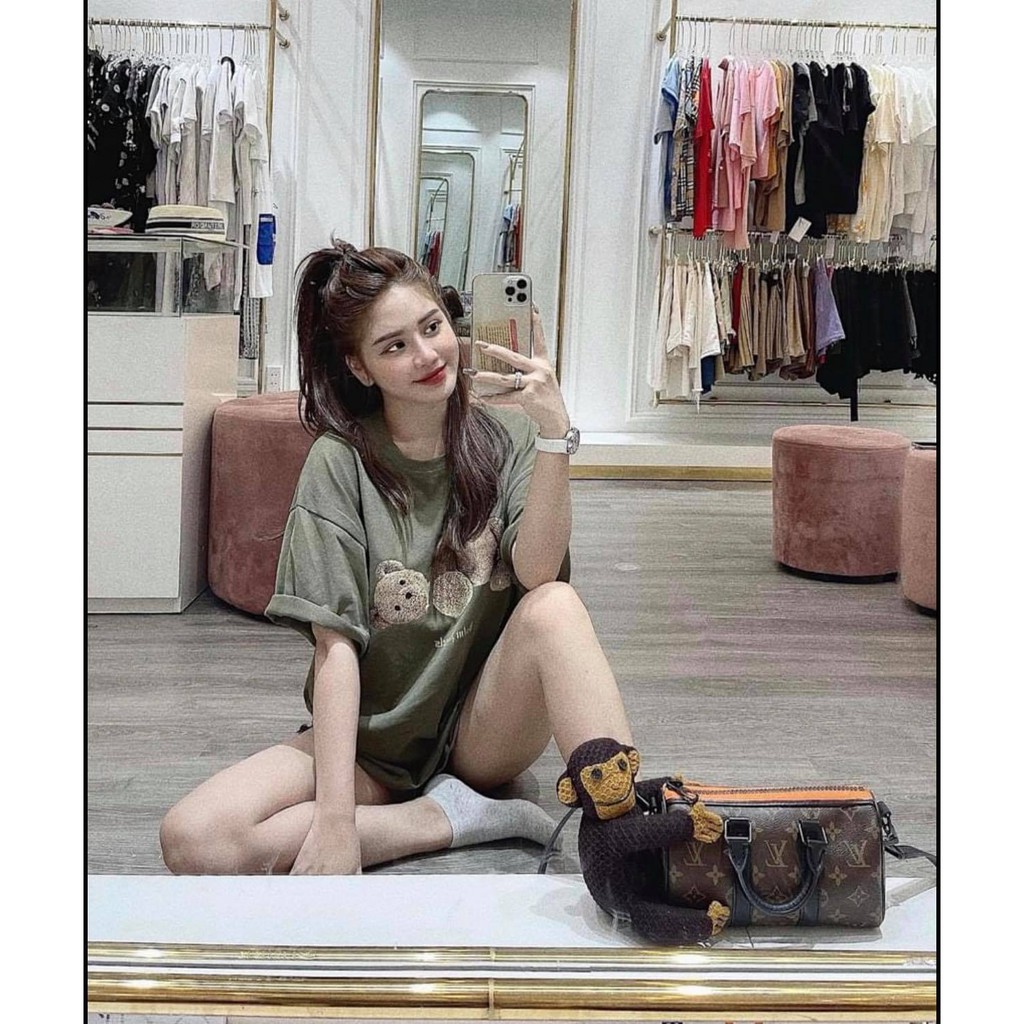 Áo thun tay lỡ Gấu Palm Angles Xanh rêu , áo phông unisex , Cocmer_vn | BigBuy360 - bigbuy360.vn