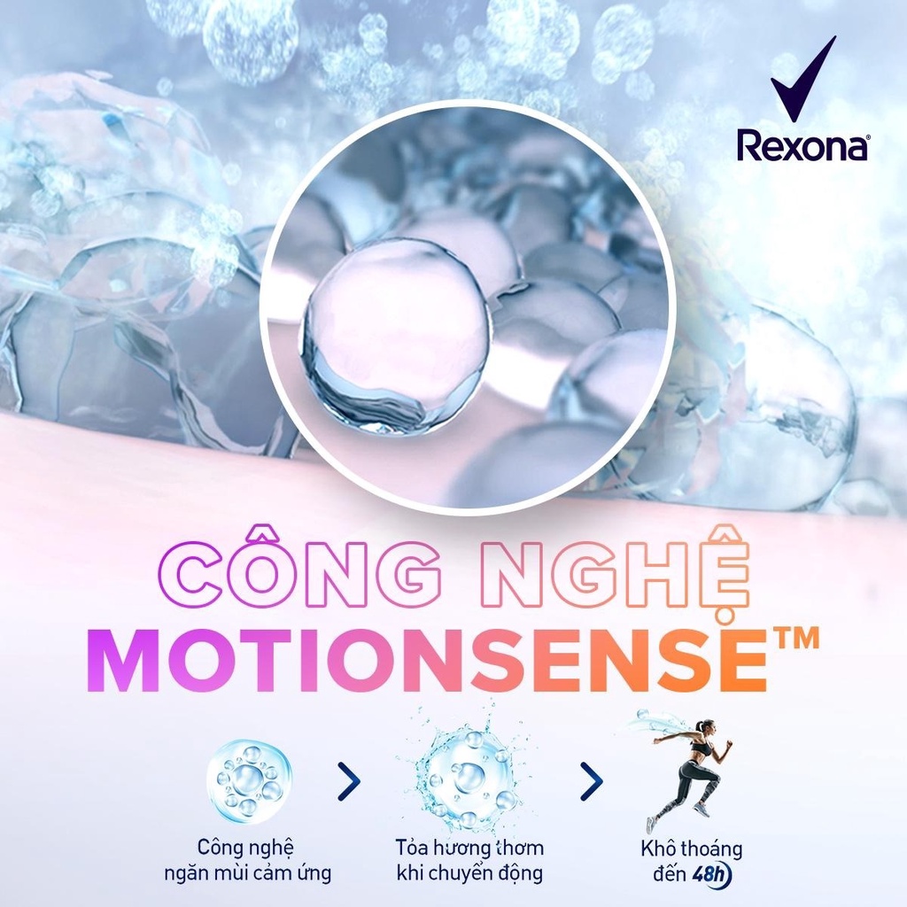 Xịt Khử Mùi Khô Thoáng Rexona MotionSense 48H 200ml