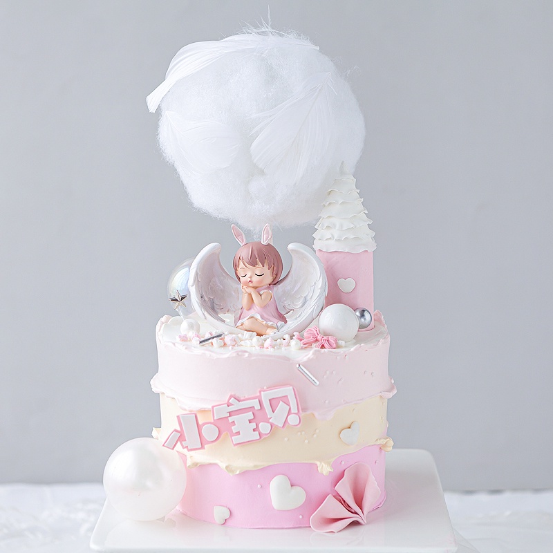 Phụ Kiện Trang Trí Bánh Kem Hình Thiên Thần Dễ Thương