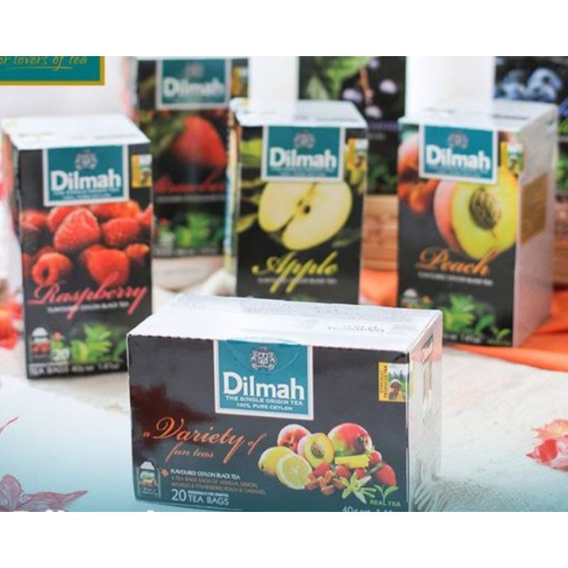 Trà Dilmah Ceylon Black Tea - trà đen hương dâu, đào, bạc hà, táo, chanh, bá tước,...